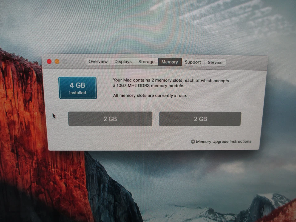  Apple iMac 24" A1225 2009 4GB (2 x 2GB) DDR3 1066MHz PC3-8500 204-Pin RAM KIT - Image 1 of 4