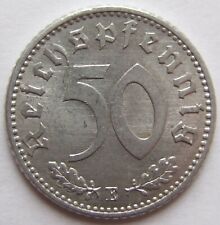 Coin German Reich 3. Rich 50 Reichspfennig 1942 E IN Uncirculated