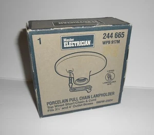 True Value Master Electrician PORCELAIN PULL CHAIN LAMPHOLDER - Picture 1 of 7