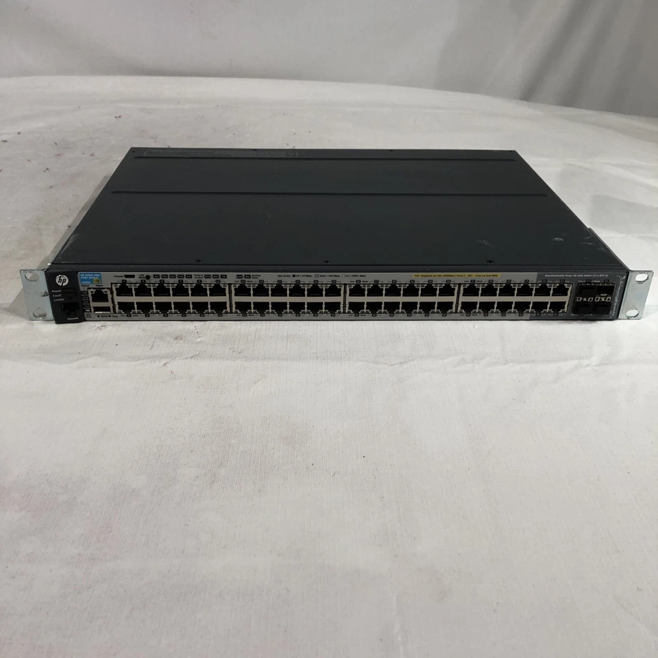 HP 2920-48G-PoE+ 48-PORT LAYER 3 SWITCH - J9729A - 4 DUAL PERSONALITY PORTS - Image 1 of 4