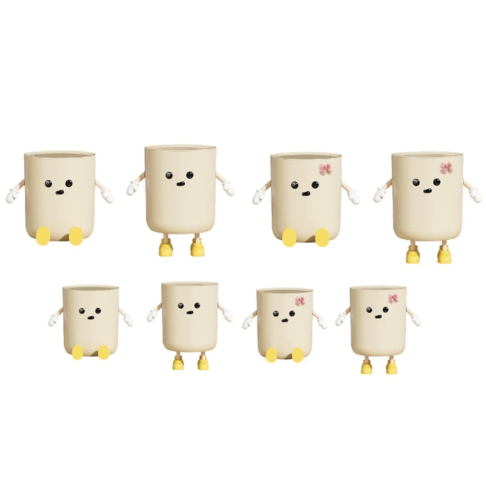 Adorable Trash Can with Lid Cover Garbage Can Modern Waste Container Garbage Bin - Image 1 of 1