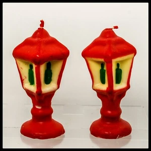 Christmas Vintage Street Lamp Candle Set of 2 | Very Nice | Unlit - Picture 1 of 4