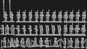 48x 15mm/1:100th AWI Infantry in Hunting Shirts (Turner Miniatures) - Picture 1 of 1