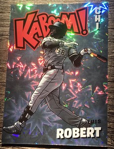 2021 Absolute Baseball Luis Robert KaBoom Insert SSP White Sox Case Hit