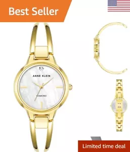 Women's Genuine Diamond Dial Bangle Watch - Picture 1 of 6