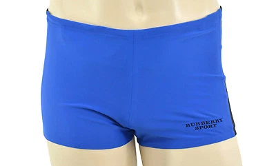$225 BURBERRY Sport Blue Black Swim Boxer Briefs Trunks Size M - Image 1 of 4