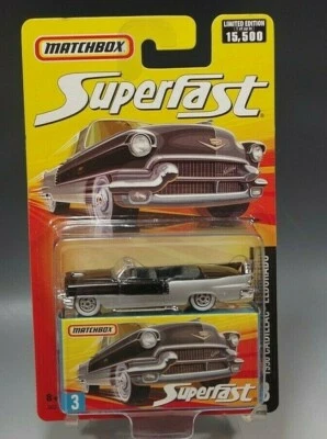 Cadillac Eldorado 2006 Matchbox #3 1956 negro/plateado superrápido L.E nuevo en caja Foto 1 de 3