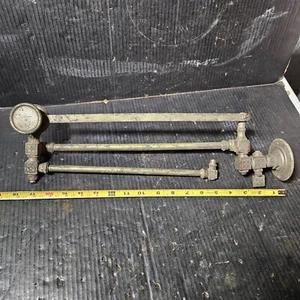 RARE Antique Articulate Arm Task Lamp Gas Light Fixture Dentist Optometrist - Picture 1 of 6