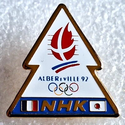 1992 ALBERTVILLE Winter Olympics NHK Japan MEDIA PIN Albertville, France - Image 1 of 2