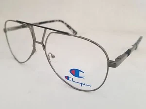 new CHAMPION C-Life Lou eyeglasses 02 Gunmetal Black 57mm MEN Designer Aviator - Picture 1 of 3