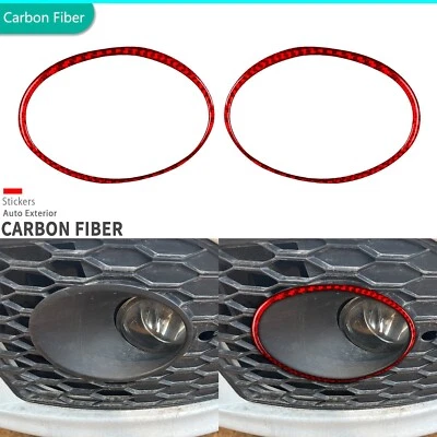 Cubierta de luz antiniebla delantera exterior de fibra de carbono roja para Seat Leon MK2 2005-2012 Foto 1 de 4