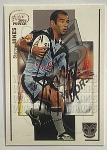 STACEY JONES NEW ZEALAND WARRIORS 2005 SELECT NRL POWER SIGNED CARD - Picture 1 of 1