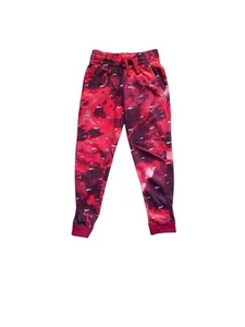 Nike Boy's Joggers Small Red All Over Logo Print Tie Dye - Picture 1 of 4