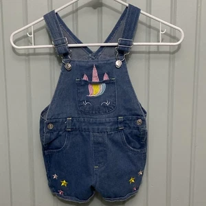 Real love size 4 jeans jumper overalls shorts Girls Kids - Picture 1 of 3
