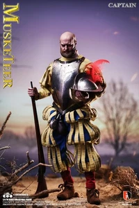 COOMODEL SE138 1/6 SPANISH CONQUISTADOR MUSKETEER SERGEANT (NICKEL SILVER Ver.) - Picture 1 of 12