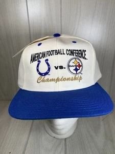 Cappello Colts Steelers AFC Championship Cotone Drew Pearson Preside Misto Lana - Foto 1 di 11