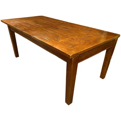 Mesa de comedor lisa de estilo francés campestre con dos hojas de dibujo Foto 1 de 4