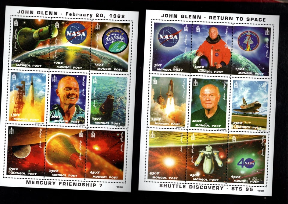 Mongolia sc#2355-6 (1998) Hojas de 9 MNH Foto 1 de 1