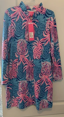 Lilly Pulitzer Borealis Tropic Down Girls S 12/14 NWT : Skipper Ruffle Orig$78  - Image 1 of 4