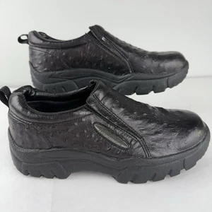 Roper Performance Herren 9,5 Straußenmuster schwarz Slipper Schuh - Bild 1 von 6