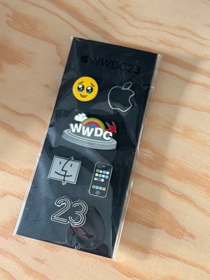 Apple WWDC23 (WWDC 2023) pin set RARE NEW complete mint - Image 1 of 2