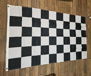 CHECKERED FLAG 3 X 5 FEET 36" X 60" NASCAR RACING BLACK AND WHITE - Picture 1 of 2