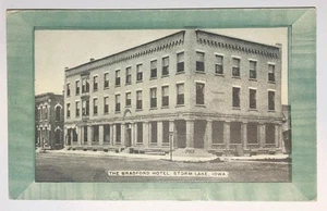 THE BRADFORD HOTEL Storm Lake, Iowa Buena Vista County 1910er antike Postkarte - Bild 1 von 2