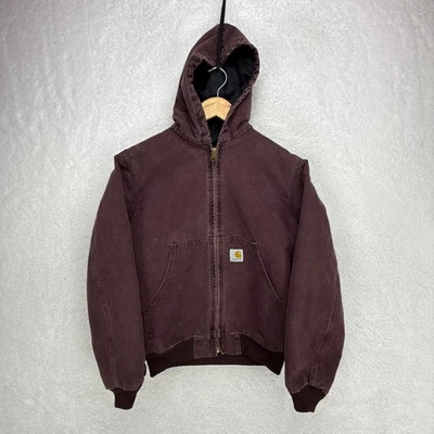 Carhartt Mid-Weight Quilt Lined Jacket Youth Large Y06 BRG Burgundy - Image 1 of 4