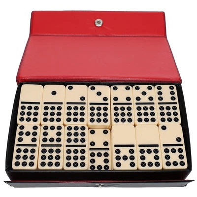 WE Games Double Nine Dominoes - Ivory Color Tiles, Club Size - Image 1 of 4