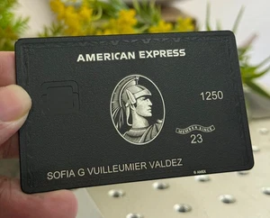 Amex Custom Black Card With Standard Large Chip Design - 2025 Novelty Design. - Picture 1 of 5
