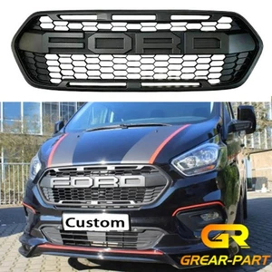 Grill For 2018-2023 Ford Transit Custom Grille Raptor Style Upgrade Mesh Black - Picture 1 of 15