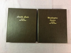2 WORLD COIN LIBRARY Albums: 8140 Washington Quarters, 8100 Lincoln Cents - Picture 1 of 6