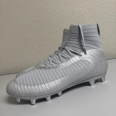 Under Armour Highlight 2 MC Knit Football Cleats 3027304-099 Gray Men’s Sz 11 - Image 1 of 4