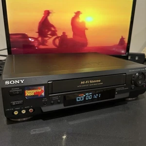 Reproductor VHS Sony VCR SLV-N50 4 cabezales Hi-Fi estéreo - sin control remoto - probado y funcionando - Imagen 1 de 18