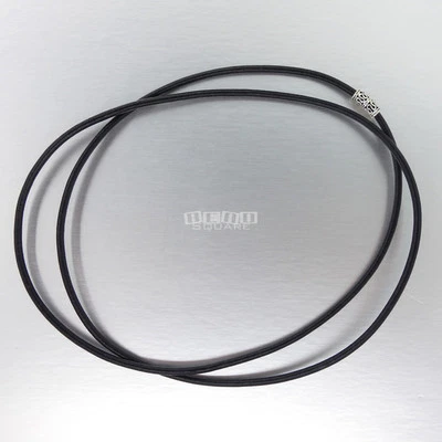 Серебро 2,5 мм круглый шнур из натуральной кожи длинный закрытый пуловер ожерелье - Изображение 1 из 3