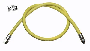 Mitteldruckschlauch 85 cm zur zweite Stufe, Anschluss 3/8" UNF gelb - Picture 1 of 2