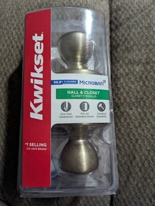 Kwikset 200T 5 CP V1 Antik Messing Flur/Schrank Knopf - Bild 1 von 5