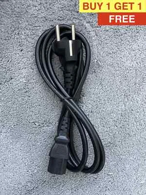 IEC C13 to Euro Plug Mains 2 pin Cable European Kettle Lead Monitor PC 5ft 1.5m  - Image 1 of 3