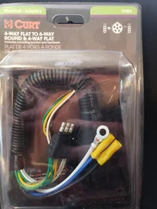 Adaptador eléctrico de doble salida CURT 57604 (añade 6 vías redondas a 4 vías planas) - Imagen 1 de 3