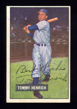 1951 BOWMAN BASEBALL CARD #291 TOMMY HENRICH AUTOGRAPHED SIGNED NEW YORK YANKEES