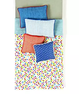 Dollhouse Miniature Artisan Single Bed Pillows & Comforter Set,  S-395A - Picture 1 of 1