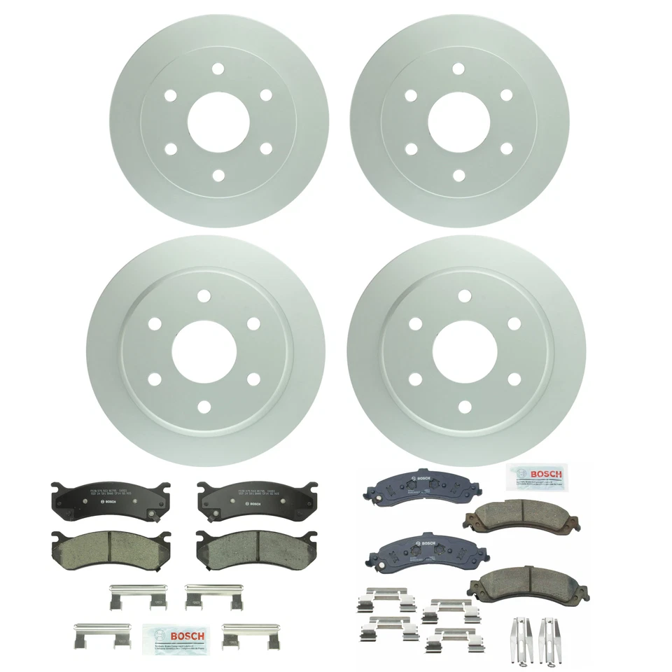 Kit de frenos delanteros Bosch 295 mm y traseros 325 mm rotores de disco pastillas de cerámica para GMC Yukon Foto 1 de 1