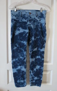 Wonder Nation Girls L(10-12) Plus Blue Acid Wash Denim Capri Jeggings w/ Pockets - Picture 1 of 12