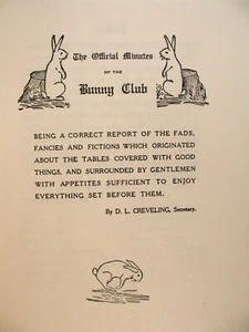 Wilkes-Barre PA Franklin Bunny Club Gentlemen's Dinner Club 1910 Hunting Game - Picture 1 of 6