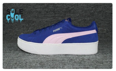 Zapatos Puma Vikky Platform Jr Azul Blanco 366485-04 Foto 1 de 4
