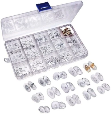 Envío a EE. UU. 150 pares de almohadillas nasales de PVC ultra suaves para gafas kit de almohadillas nasales atornilladas Foto 1 de 2