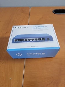 Amcrest 9-Port PoE+ Desktop Switch – Model AMPS9EBP-AT-96 - Photo 1/4