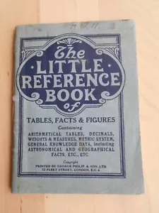 The Little Reference Book of Tables, Facts & Figures Pub 1930 Pocket Size - Picture 1 of 5
