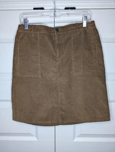 J.Jill Womens Small Brown Skirt Corduroy Texture Front Pockets - Picture 1 of 10