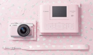 [BOX] Canon EOS M100 Limited Pink 15-45mm lens w/ CP1300 Card Print KIT JAPAN - Picture 1 of 20